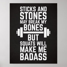 Kvadraterna kommer att göra mig till Badass Gym-ci Poster
