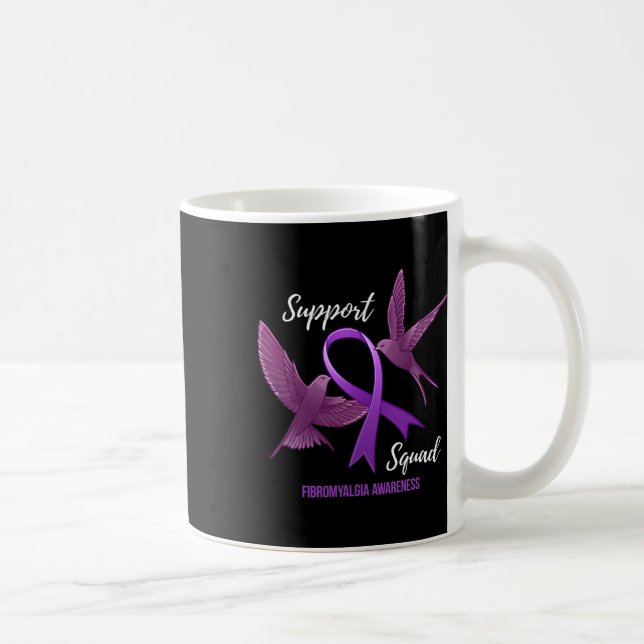 Kvadratfibromyalgia Medvetenhet Kaffemugg (Höger)