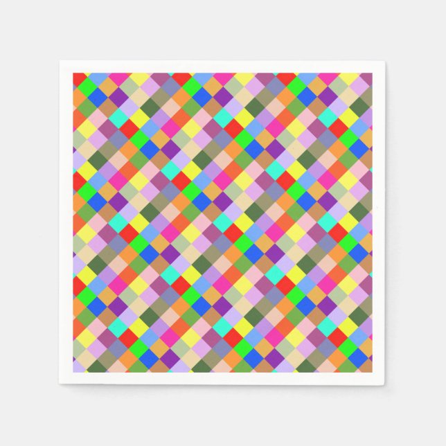 Kvadratfyrkanter Pappersservett (Framsidan)