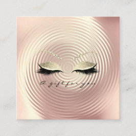 Kvadratifikationsintyg för liten Glitter-Lash Make Rabattkort