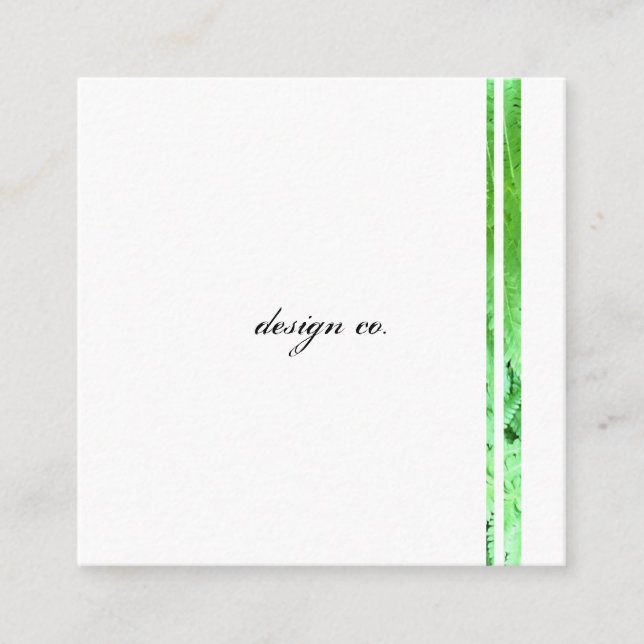 Kvadratisk, 2,5 x 2,5-tums Affärskort Fyrkantigt Visitkort (Framsida)