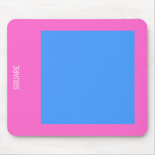 Kvadratisk - Baby blue och Rosa Musmatta