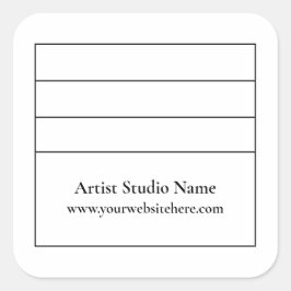 Kvadratisk bakgrund av etikettmarkering för teckni fyrkantigt klistermärke