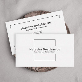 Kvadratisk bra, Minimalistiskt Affärskort Visitkort