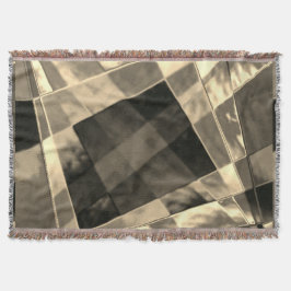 Kvadratisk eller brun lutande kvadrat och rektangl filt