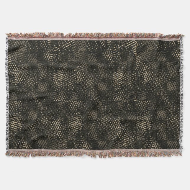 Kvadratisk eller mörk bruna kuber filt (Framsidan)