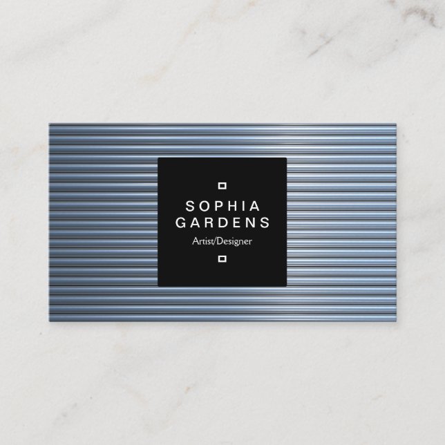 Kvadratisk etikett 01a - Kromrör Visitkort (Framsida)