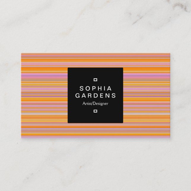 Kvadratisk etikett 01a - skanna Linjer 02 Visitkort (Framsida)