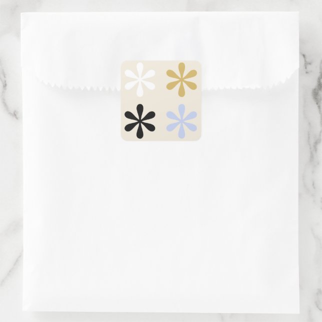 Kvadratisk etikett för former (Väska)