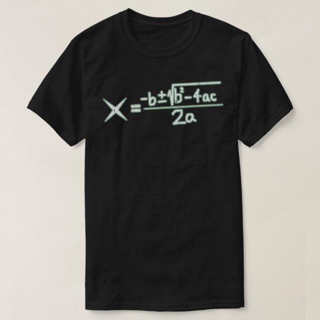 Kvadratisk formel Algebra Math Älskare Gift T Shirt (Design framsida)