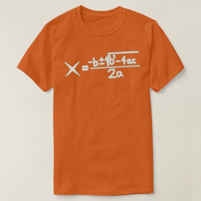 Kvadratisk formel: Coola av Algebra Cooler Math-pr T Shirt (Design framsida)