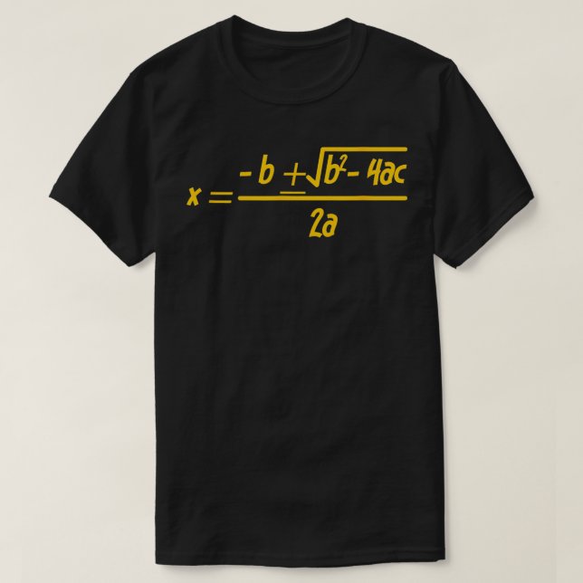 Kvadratisk formel - matematisk klass t shirt (Design framsida)