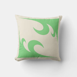 Kvadratisk fyllning i grönt Gräns - Neutralt minim Kudde