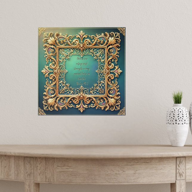 Kvadratisk fyllning Ram Anpassade Bible Verse Poster (Skapare uppladdad)