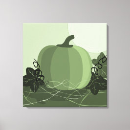 Kvadratisk Grönt Pumpkin Kitchen Wall Decor Canvastryck
