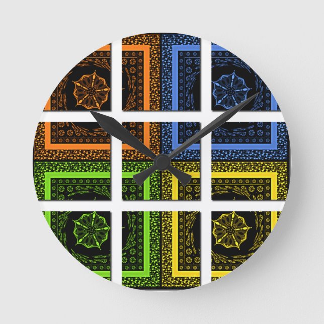 Kvadratisk i en ruta rund klocka (Framsida)