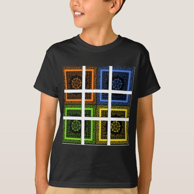 Kvadratisk i en ruta tee shirt (Framsida)