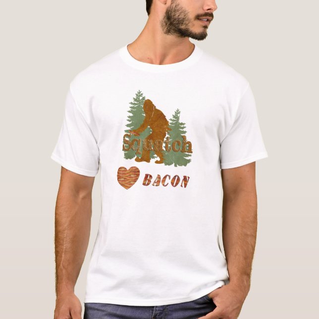 Kvadratisk Kärlek Bacon Tee Shirt (Framsida)