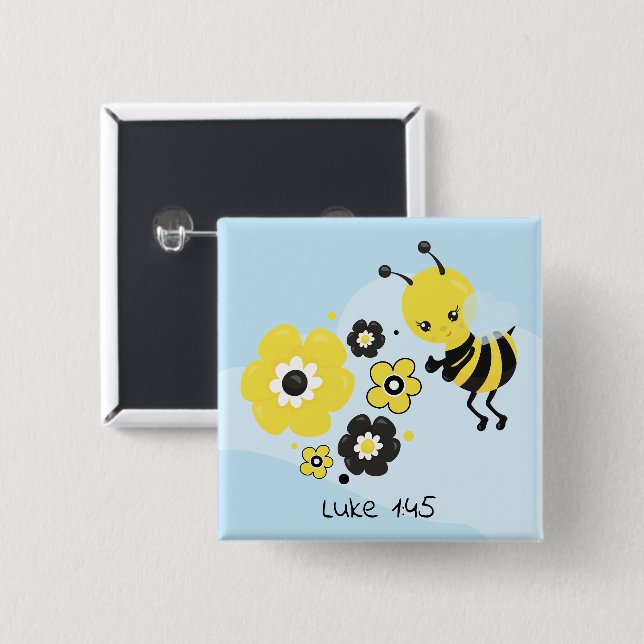 Kvadratisk knapp (Framsida & baksida)