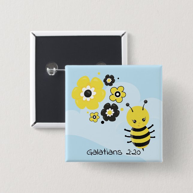 Kvadratisk knapp (Framsida & baksida)