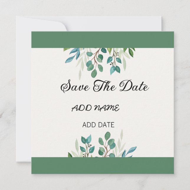 Kvadratisk kransgrej, spara datumet (Framsida)