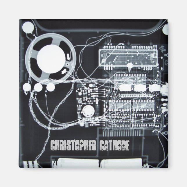 Kvadratisk magnet - Anpassad (Framsidan)