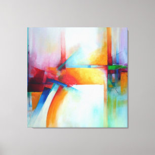 Kvadratisk modern Abstrakt Art-Elegant - måla korr Canvastryck