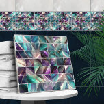 Kvadratisk mosaik Fluorit och pärlor Kakelplatta<br><div class="desc">Kvadratisk mosaik Fluorit och pärlor</div>