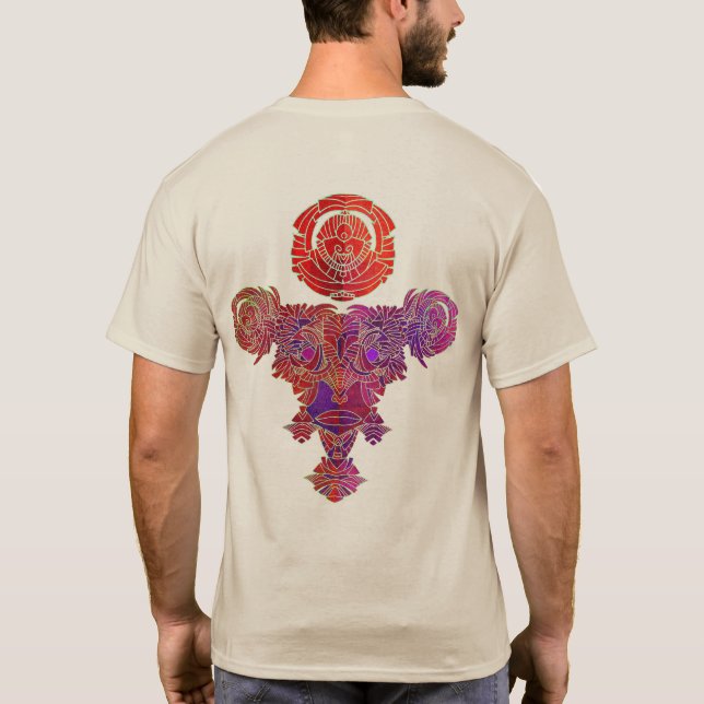 Kvadratisk och falsk omvänd T-skirt T Shirt (Baksida)