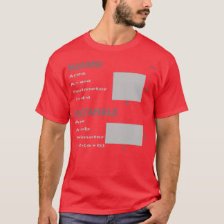 Kvadratisk och rektangel t shirt
