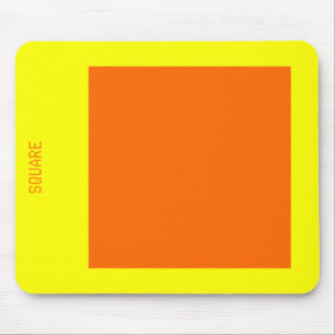 Kvadratisk - Orange och Gult Musmatta