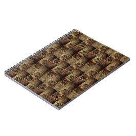 Kvadratisk övertoningscirkel med brun övertoning anteckningsbok