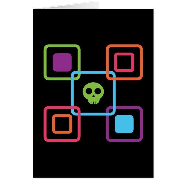 Kvadratisk skal hälsningskort (Framsidan)