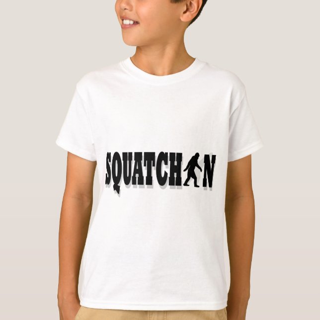 Kvadratisk, svart text tee shirt (Framsida)