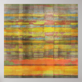 Kvadratisk teckning Poster Abstrakt Skriv ut