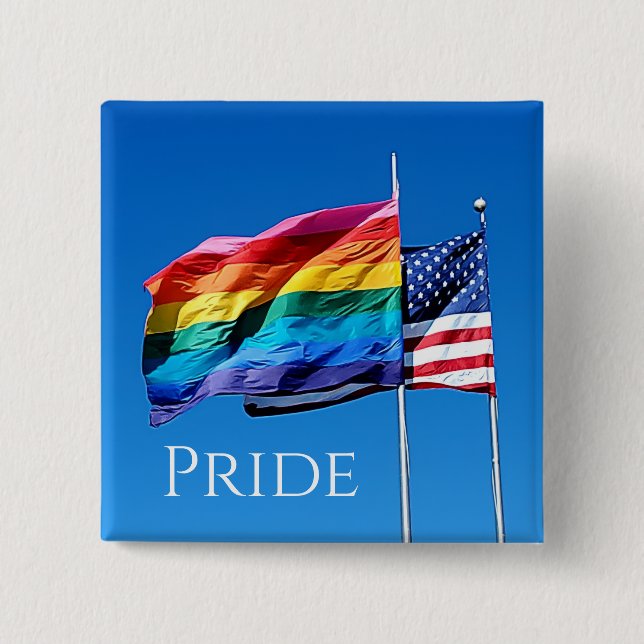 Kvadratisknapp för Pride Knapp (Framsida)