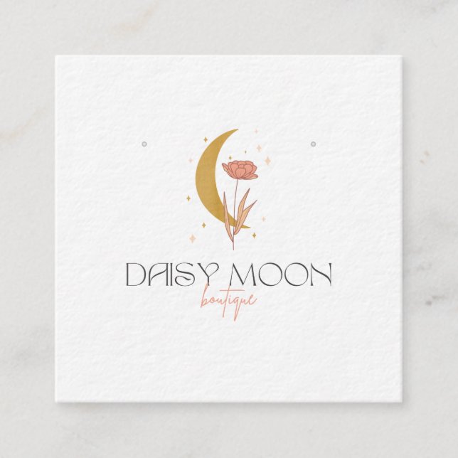 Kvadratiskt, 6,4 cm x 6,4 Skärmkort Fyrkantigt Visitkort (Framsida)