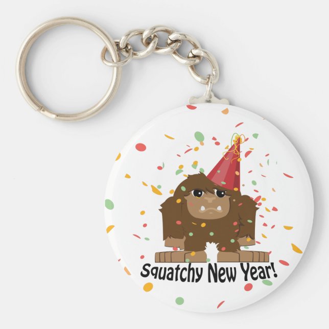 Kvadratiskt nyår nyckelring (Framsidan)