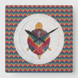 Kvadratklocka med Turtle Star Chevron-design Fyrkantig Klocka