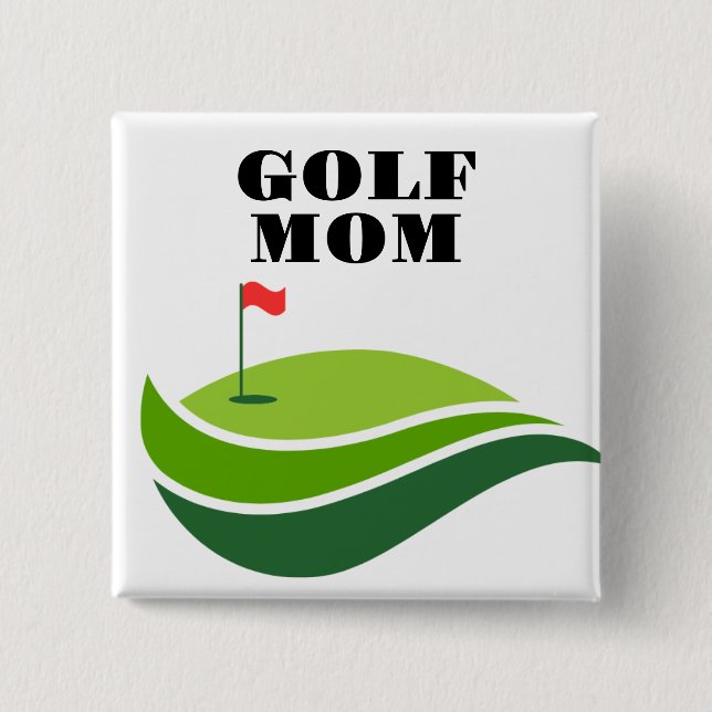 Kvadratknappen "Golf Mamma" Knapp (Framsida)