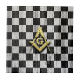 Kvadratkompass och Checkers Kakelplatta