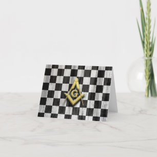 Kvadratkompass och Checkers Tack Kort