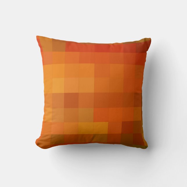 Kvadratkonst Abstrakt | Retro Geometric Mönster Kudde (Framsida)