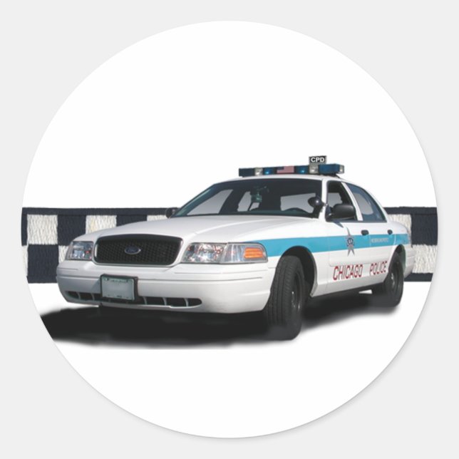 Kvadratkontrollerbandsmärken Runt Klistermärke (Framsida)