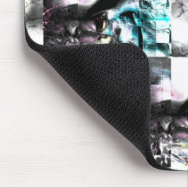 Kvadratmosaik av struktur i silver till cyan musmatta