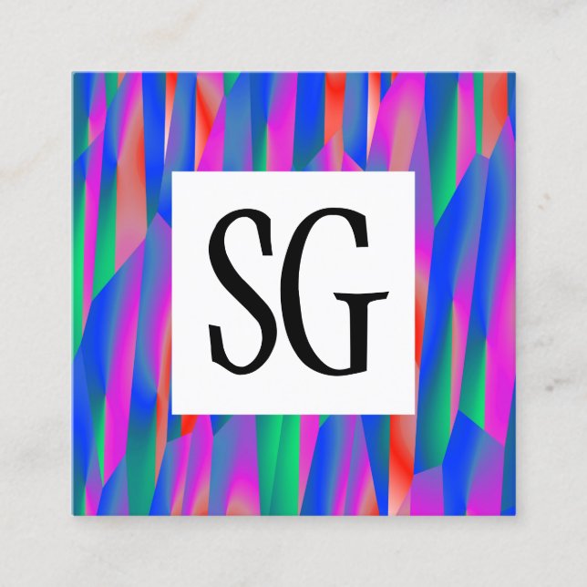 Kvadratpanelen - Initialer - 011116(1) Fyrkantigt Visitkort (Framsida)