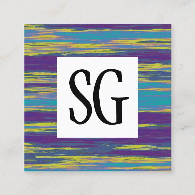 Kvadratpanelen - Initialer - 100716(01) Fyrkantigt Visitkort (Framsida)