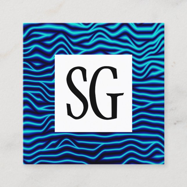 Kvadratpanelen - Initialer - 120716(06) Fyrkantigt Visitkort (Framsida)