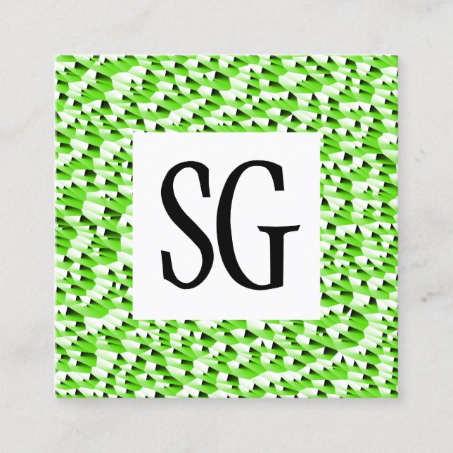 Kvadratpanelen - Initialer - 120716(07) Fyrkantigt Visitkort (Framsida)