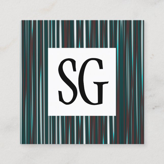 Kvadratpanelen - Initialer - 130716(01) Fyrkantigt Visitkort (Framsida)